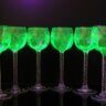 18th c green glass wine glass